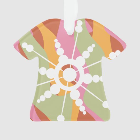 絞り染め液体レトログルービークリスマス オーナメント (正面)