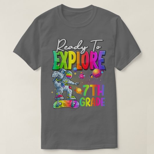 絞り染め準備7年生かわいい宇宙飛行士B Tシャツ (デザイン正面)