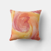 絞り染め炎赤オレンジパインタリーラブウォーターカラー クッション (裏面)