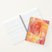 絞り染め炎赤オレンジパインタリーラブウォーターカラー ノートブック (内部)