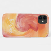 絞り染め炎赤オレンジパインタリーラブウォーターカラー Case-Mate iPhoneケース (裏面(横))