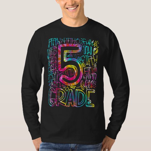 絞り染め第5学年先生学生の戻る Tシャツ (正面)