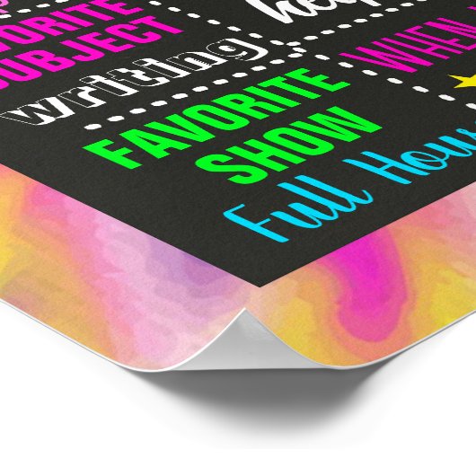 絞り染め第9回第10誕生日節目の標識1073 ポスター (角)