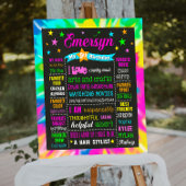 絞り染め第9回第10誕生日節目の標識1073 ポスター