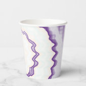 絞り染め紫の渦巻きファンキー型レトロパターンパーティー 紙コップ (裏面)