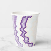 絞り染め紫の渦巻きファンキー型レトロパターンパーティー 紙コップ (正面)