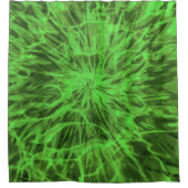 絞り染め緑 シャワーカーテン (正面)