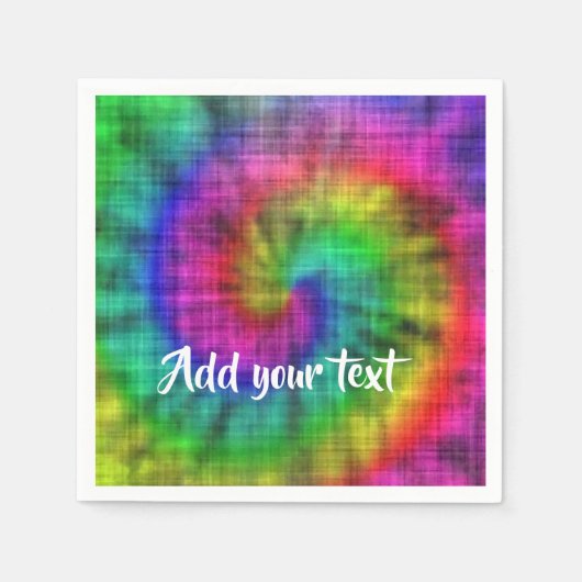 絞り染め織パターン（の模様が）ある物 スタンダードカクテルナプキン (正面)