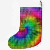 絞り染め織パターン（の模様が）ある物 スモールクリスマスストッキング (裏面)