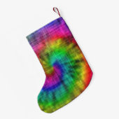 絞り染め織パターン（の模様が）ある物 スモールクリスマスストッキング (裏面 (吊り時))