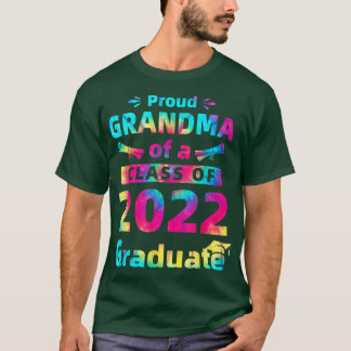 絞り染め誇りを持った2022年卒業おばあちゃん Tシャツ