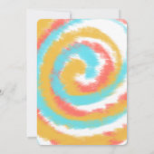 絞り染め誕生日パーティカラフル招待状 招待状 (裏面)