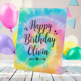 絞り染め誕生日パーティーのサイン台 台座サイン