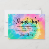 絞り染め誕生日パーティーサンキューカード サンキューカード (正面)