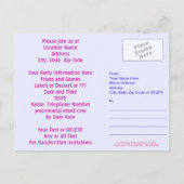 絞り染め誕生日招待状のカスタマイズ インビテーションポストカード (裏面)