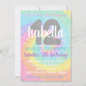 絞り染め誕生日招待状12誕生日 招待状 (正面)