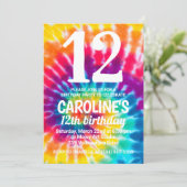 絞り染め誕生日招待状 招待状 (スタンド正面)