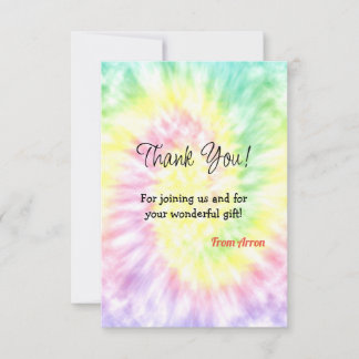 絞り染め誕生日 サンキューカード