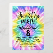 絞り染め誕生日、絞り染めパーティー、 招待状 (正面/裏面)