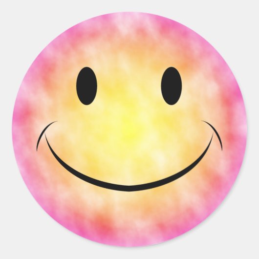 絞り染め顔シール ラウンドシール (正面)