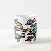 絞り染め鮮やかウミガメ コーヒーマグカップ (中央)