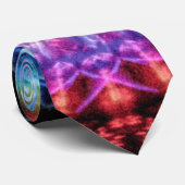 絞り染め鮮やか万華鏡のように千変万化するパターンレインボーマンダラ ネクタイ (ロール)