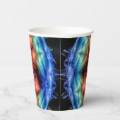 絞り染め鮮やか万華鏡のように千変万化するパターンレインボーマンダラ 紙コップ (右)
