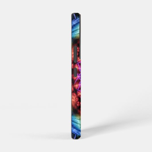 絞り染め鮮やか万華鏡のように千変万化するパターンレインボーマンダラ SAMSUNG GALAXYケース (右側面)