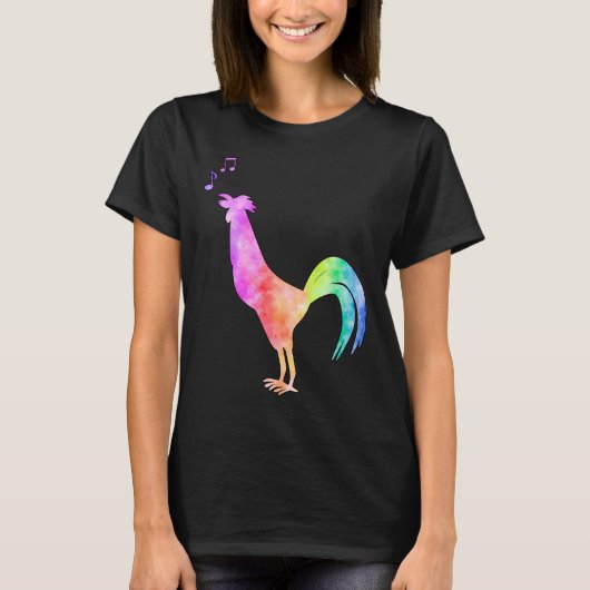 絞り染め鶏 Tシャツ (正面)