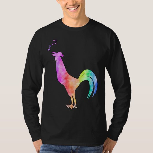 絞り染め鶏 Tシャツ (正面)
