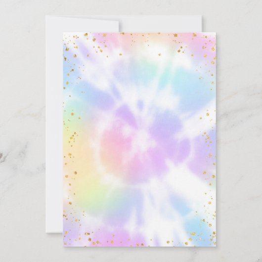 絞り染め10番目の誕生日招待状 招待状 (裏面)