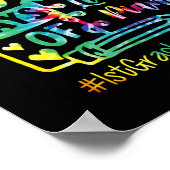 絞り染め100日のコーヒーとカオス1級の紅茶 ポスター (角)