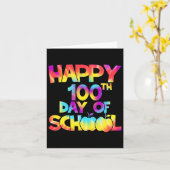 絞り染め100日の学校100日目の紅茶 カード (黄色い花)