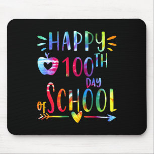 絞り染め100日の学校100日目の紅茶 マウスパッド