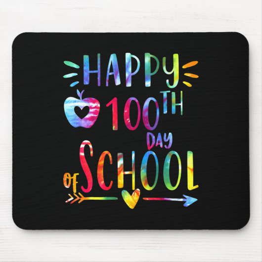絞り染め100日の学校100日目の紅茶 マウスパッド (正面)