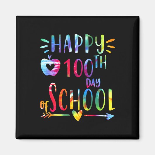 絞り染め100日の学校100日目の紅茶 マグネット (正面)