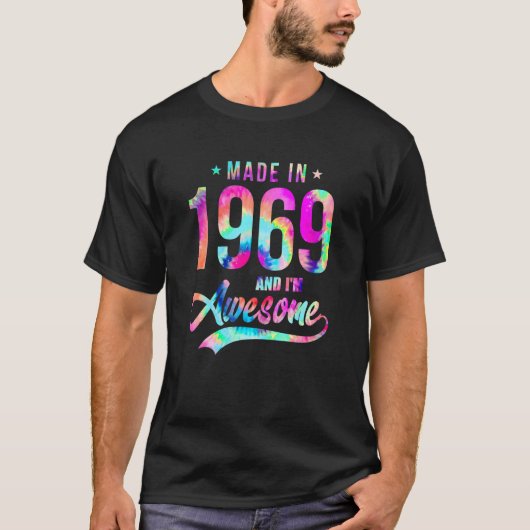 絞り染め1969年作53素晴らし歳 Tシャツ (正面)