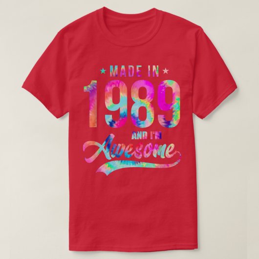 絞り染め1989年33素晴らし歳33位 Tシャツ (デザイン正面)