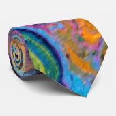 絞り染め2の黒、ピンク、オレンジ青 ネクタイ (ロール)