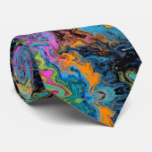 絞り染め2ブラック、ピンク、ブルー、オレンジ ネクタイ (ロール)