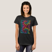 絞り染め2年生新学期先生学生T Tシャツ (正面フル)