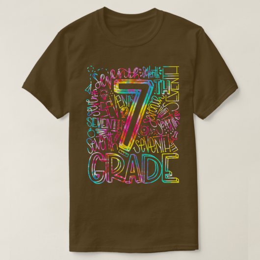 絞り染め7年生タイポグラフィチーム7年生Te Tシャツ (デザイン正面)