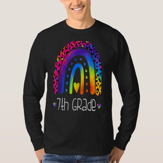 絞り染め7級先生レインボーバックシュオ Tシャツ (正面)
