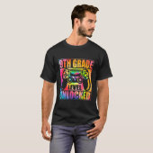 絞り染め9等級解除ビデオゲームバックT Tシャツ (正面フル)