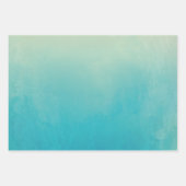 絞り染め、グラデーションブルー、およびパカラフルーム ラッピングペーパーシート (正面3)