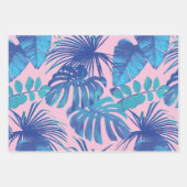 絞り染め、グラデーションブルー、およびパカラフルーム ラッピングペーパーシート (正面)