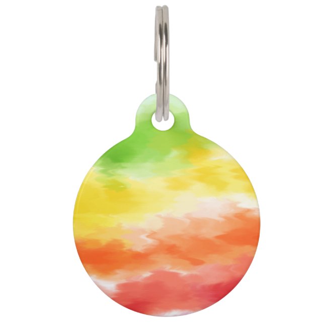 絞り染め ペット　ネームタグ (正面)