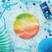 絞り染め ペーパープレート (パーティー)