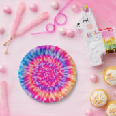 絞り染め ペーパープレート (パーティー)