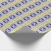 絞り染め:絞り、マルーンアイボリーろうけつ染め ラッピングペーパー (角)